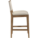  Meridian Avon Beige Vegan Leather Counter Stool IMAGE 4