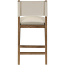  Meridian Avon Beige Vegan Leather Counter Stool IMAGE 5