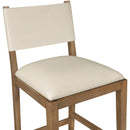  Meridian Avon Beige Vegan Leather Counter Stool IMAGE 6