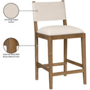 Meridian Avon Beige Vegan Leather Counter Stool IMAGE 9