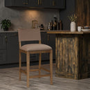  Meridian Avon Brown Vegan Leather Counter Stool IMAGE 2