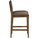  Meridian Avon Brown Vegan Leather Counter Stool IMAGE 3