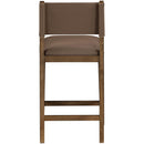  Meridian Avon Brown Vegan Leather Counter Stool IMAGE 4