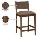  Meridian Avon Brown Vegan Leather Counter Stool IMAGE 9