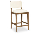  Meridian Avon Cream Vegan Leather Counter Stool IMAGE 1