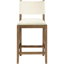  Meridian Avon Cream Vegan Leather Counter Stool IMAGE 3