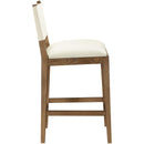  Meridian Avon Cream Vegan Leather Counter Stool IMAGE 4