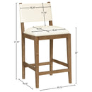  Meridian Avon Cream Vegan Leather Counter Stool IMAGE 8