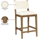  Meridian Avon Cream Vegan Leather Counter Stool IMAGE 9