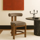  Meridian Arienzo Taupe Velvet Performance Fabric Upholstered Counter Stool IMAGE 2