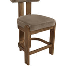 Meridian Arienzo Taupe Velvet Performance Fabric Upholstered Counter Stool IMAGE 7