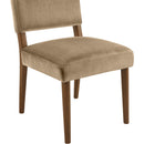  Meridian Varinelle Beige Velvet Performance Fabric Upholstered Dining Chair IMAGE 7