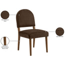  Meridian Varinelle Brown Velvet Performance Fabric Upholstered Dining Chair IMAGE 10
