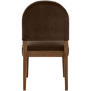  Meridian Varinelle Brown Velvet Performance Fabric Upholstered Dining Chair IMAGE 5