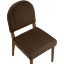  Meridian Varinelle Brown Velvet Performance Fabric Upholstered Dining Chair IMAGE 6