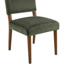  Meridian Varinelle Green Velvet Performance Fabric Upholstered Dining Chair IMAGE 6