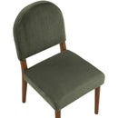  Meridian Varinelle Green Velvet Performance Fabric Upholstered Dining Chair IMAGE 7