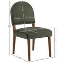 Meridian Varinelle Green Velvet Performance Fabric Upholstered Dining Chair IMAGE 9