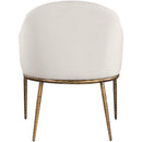  Meridian Ferro Beige Linen Textured Performance Fabric Upholstered Dining Arm Chair IMAGE 5