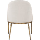  Meridian Ferro Beige Linen Textured Performance Fabric Upholstered Dining Side Chair IMAGE 5