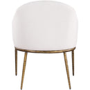  Meridian Ferro Cream Linen Textured Performance Fabric Upholstered Dining Arm Chair IMAGE 5