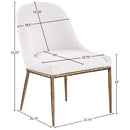  Meridian Ferro Cream Linen Textured Performance Fabric Upholstered Dining Side Chair IMAGE 7