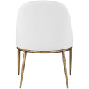  Meridian Ferro White Linen Textured Performance Fabric Upholstered Dining Side Chair IMAGE 5