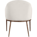  Meridian Ferro Beige Linen Textured Performance Fabric Upholstered Dining Arm Chair IMAGE 5