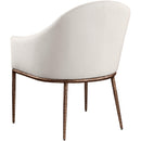  Meridian Ferro Beige Linen Textured Performance Fabric Upholstered Dining Arm Chair IMAGE 6