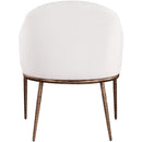  Meridian Ferro Cream Linen Textured Performance Fabric Upholstered Dining Arm Chair IMAGE 5