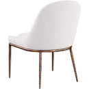  Meridian Ferro Cream Linen Textured Performance Fabric Upholstered Dining Side Chair IMAGE 6