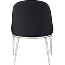  Meridian Ferro Black Linen Textured Performance Fabric Upholstered Dining Side Chair IMAGE 5