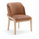  Meridian Navo Cognac Vegan Leather Upholstered Dining Chair IMAGE 1