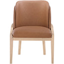  Meridian Navo Cognac Vegan Leather Upholstered Dining Chair IMAGE 3