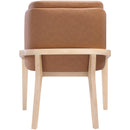  Meridian Navo Cognac Vegan Leather Upholstered Dining Chair IMAGE 5