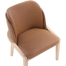  Meridian Navo Cognac Vegan Leather Upholstered Dining Chair IMAGE 7