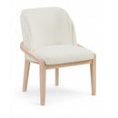  Meridian Navo Cream Vegan Leather Upholstered Dining Chair IMAGE 1