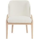  Meridian Navo Cream Vegan Leather Upholstered Dining Chair IMAGE 3