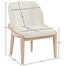  Meridian Navo Cream Vegan Leather Upholstered Dining Chair IMAGE 9