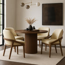  Meridian Navo Beige Vegan Leather Upholstered Dining Chair IMAGE 2