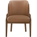  Meridian Navo Brown Vegan Leather Upholstered Dining Chair IMAGE 3