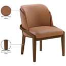  Meridian Navo Cognac Vegan Leather Upholstered Dining Chair IMAGE 10