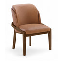  Meridian Navo Cognac Vegan Leather Upholstered Dining Chair IMAGE 1