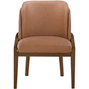  Meridian Navo Cognac Vegan Leather Upholstered Dining Chair IMAGE 3
