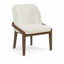  Meridian Navo Cream Vegan Leather Upholstered Dining Chair IMAGE 1
