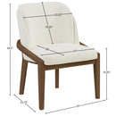  Meridian Navo Cream Vegan Leather Upholstered Dining Chair IMAGE 8