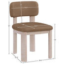  Meridian Paloma Brown Vegan Leather Upholstered Dining Chair IMAGE 8