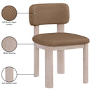  Meridian Paloma Brown Vegan Leather Upholstered Dining Chair IMAGE 9