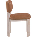  Meridian Paloma Cognac Vegan Leather Upholstered Dining Chair IMAGE 4