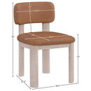  Meridian Paloma Cognac Vegan Leather Upholstered Dining Chair IMAGE 8